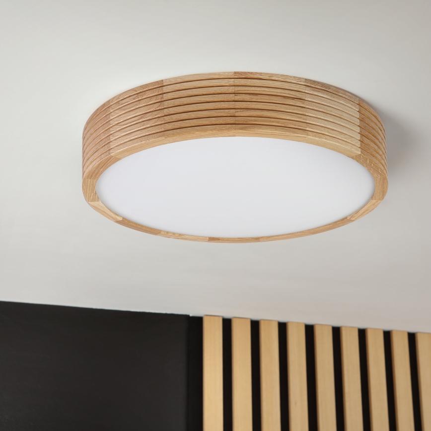 Brilagi - CARVALHO MODERN LED Ceiling Light 2xE27/60W/230V, Ø 37.5 cm, Oak