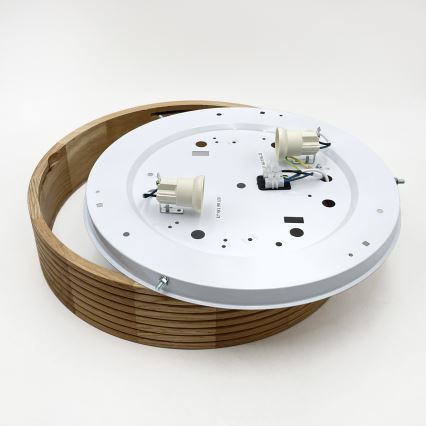 Brilagi - CARVALHO MODERN LED Ceiling Light 2xE27/60W/230V, Ø 37.5 cm, Oak