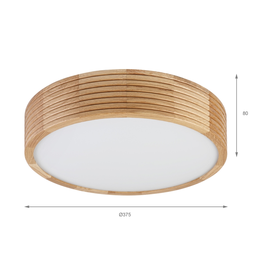 Brilagi - CARVALHO MODERN LED Ceiling Light 2xE27/60W/230V, Ø 37.5 cm, Oak