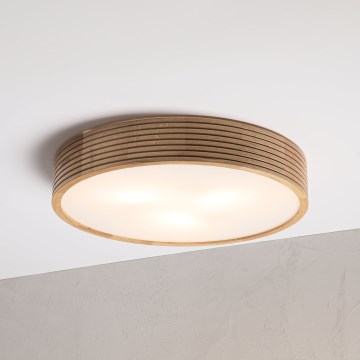 Brilagi - CARVALHO MODERN LED Ceiling Light 3xE27/60W/230V Ø 47.5 cm Oak