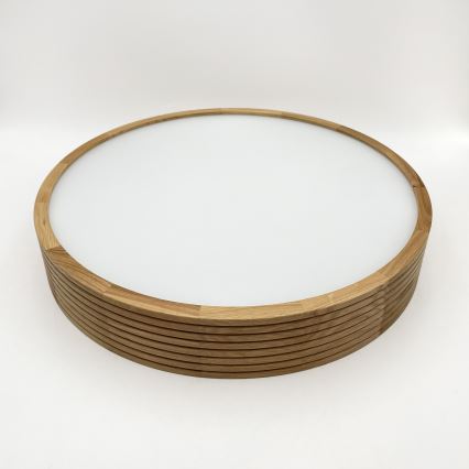 Brilagi - CARVALHO MODERN LED Ceiling Light 3xE27/60W/230V Ø 47.5 cm Oak
