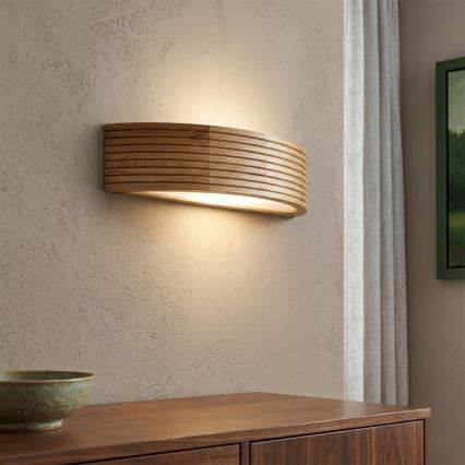 Brilagi - CARVALHO MODERN LED Wall Light 1xE27/60W/230V Oak