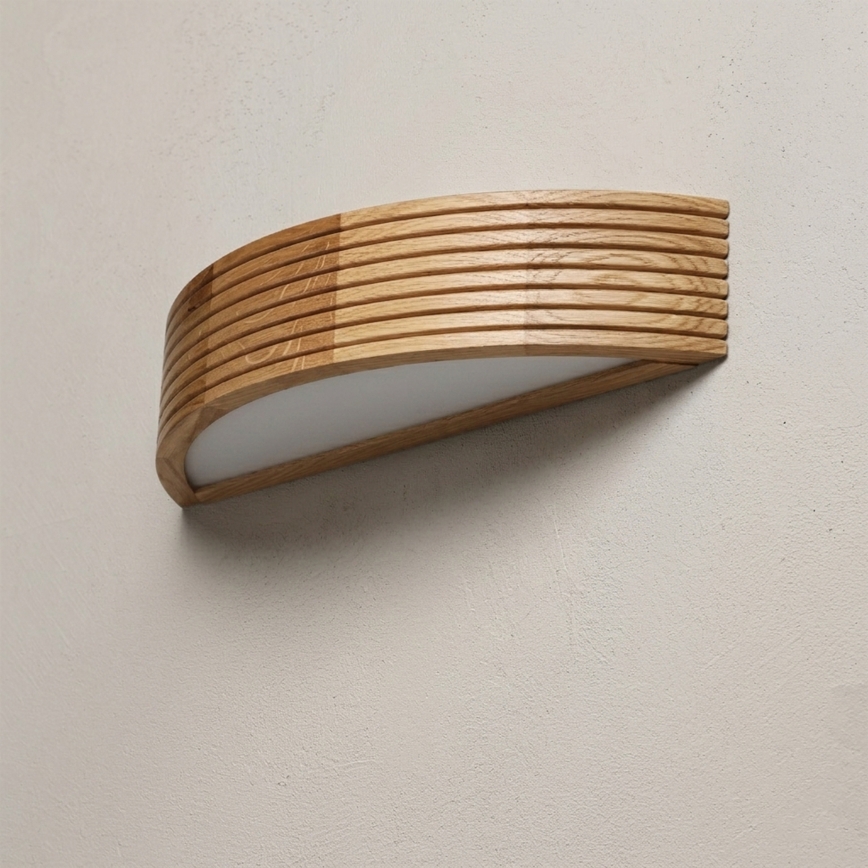 Brilagi - CARVALHO MODERN LED Wall Light 1xE27/60W/230V Oak