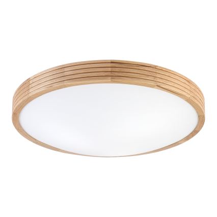 Brilagi - LED Ceiling Light CARVALHO MODERN SLIM 3xE27/60W/230V Ø 47.5 cm Oak