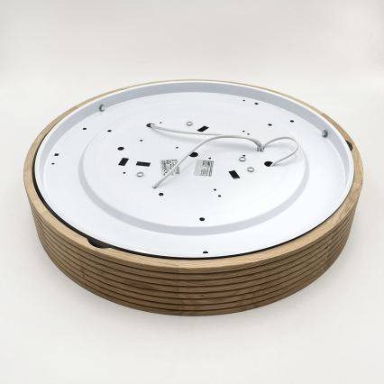 Brilagi - LED Ceiling Light CARVALHO MODERN SLIM 3xE27/60W/230V Ø 47.5 cm Oak