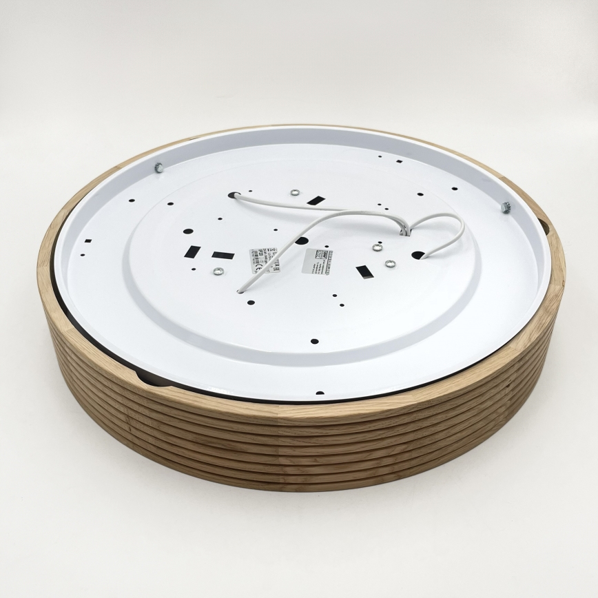 Brilagi - LED Ceiling Light CARVALHO MODERN SLIM 3xE27/60W/230V Ø 47.5 cm Oak