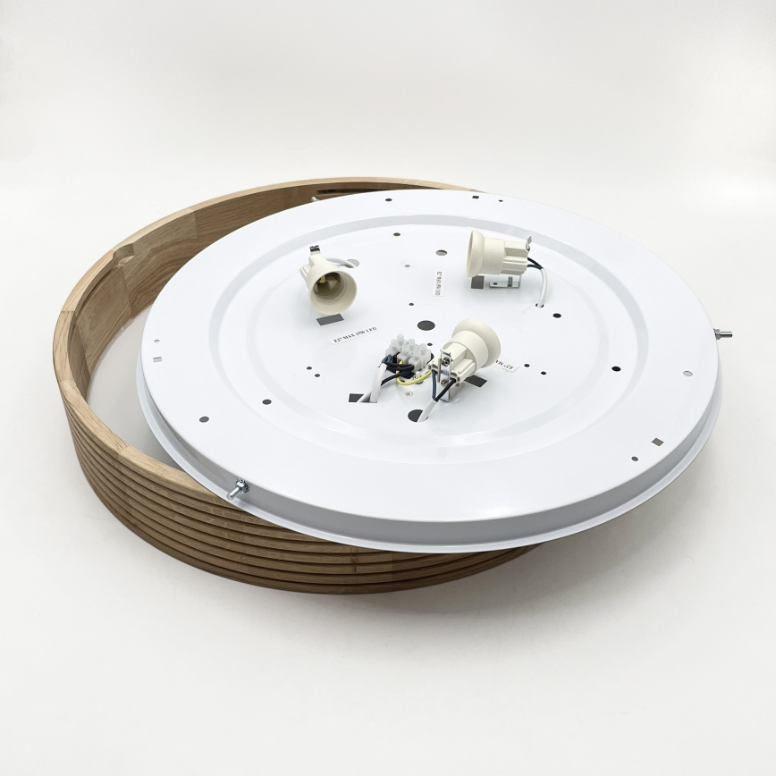 Brilagi - LED Ceiling Light CARVALHO MODERN SLIM 3xE27/60W/230V Ø 47.5 cm Oak