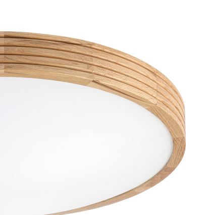 Brilagi - LED Ceiling Light CARVALHO MODERN SLIM 3xE27/60W/230V Ø 47.5 cm Oak