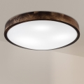 Brilagi - CARVALHO SLIM SMOKEY ceiling light 3xE27/60W/230V, oak, Ø 47.5 cm