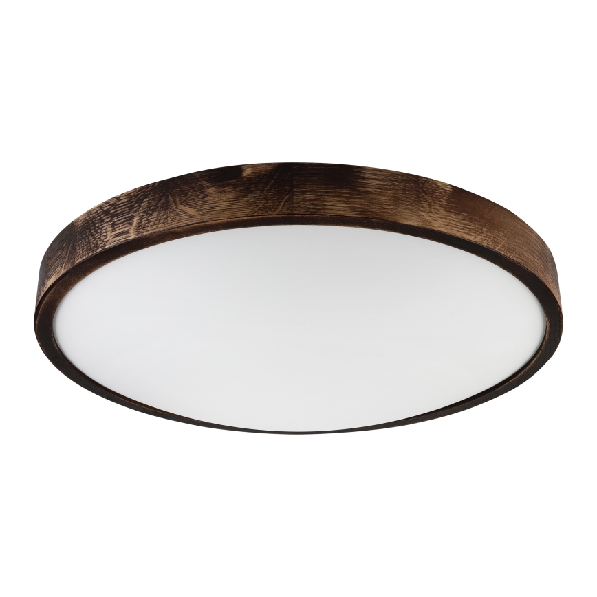 Brilagi - CARVALHO SLIM SMOKEY ceiling light 3xE27/60W/230V, oak, Ø 47.5 cm