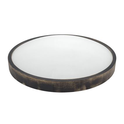 Brilagi - CARVALHO SLIM SMOKEY ceiling light 3xE27/60W/230V, oak, Ø 47.5 cm