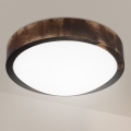Brilagi - CARVALHO SLIM SMOKEY LED Ceiling Light, 20W/230V, Oak, Ø 27.5 cm