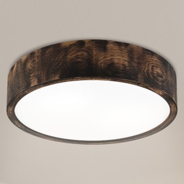 Brilagi - CARVALHO SMOKEY Ceiling Light 2xE27/60W/230V Oak Ø 37.5 cm