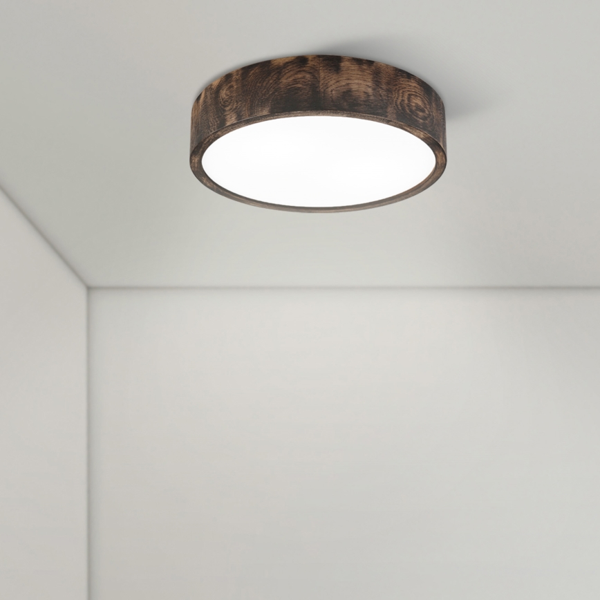 Brilagi - CARVALHO SMOKEY Ceiling Light 2xE27/60W/230V Oak Ø 37.5 cm