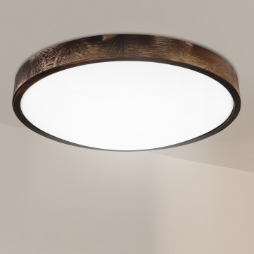Brilagi - CARVALHO SMOKEY Ceiling Light 3xE27/60W/230V oak Ø 47.5 cm