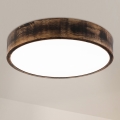 Brilagi - CARVALHO SMOKEY LED Ceiling Light, 36W, 230V, Oak, Ø 47.5 cm