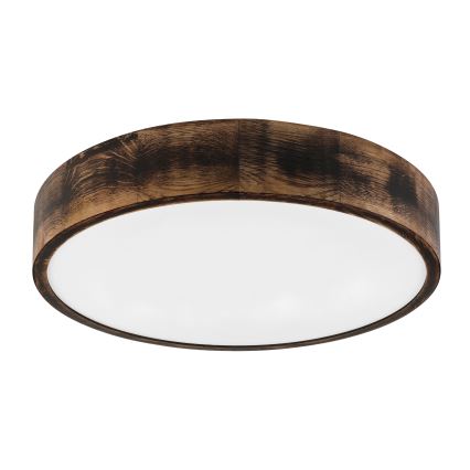 Brilagi - CARVALHO SMOKEY LED Ceiling Light, 36W, 230V, Oak, Ø 47.5 cm