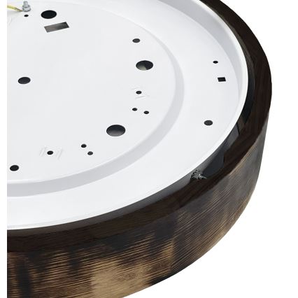 Brilagi - CARVALHO SMOKEY LED Ceiling Light, 36W, 230V, Oak, Ø 47.5 cm