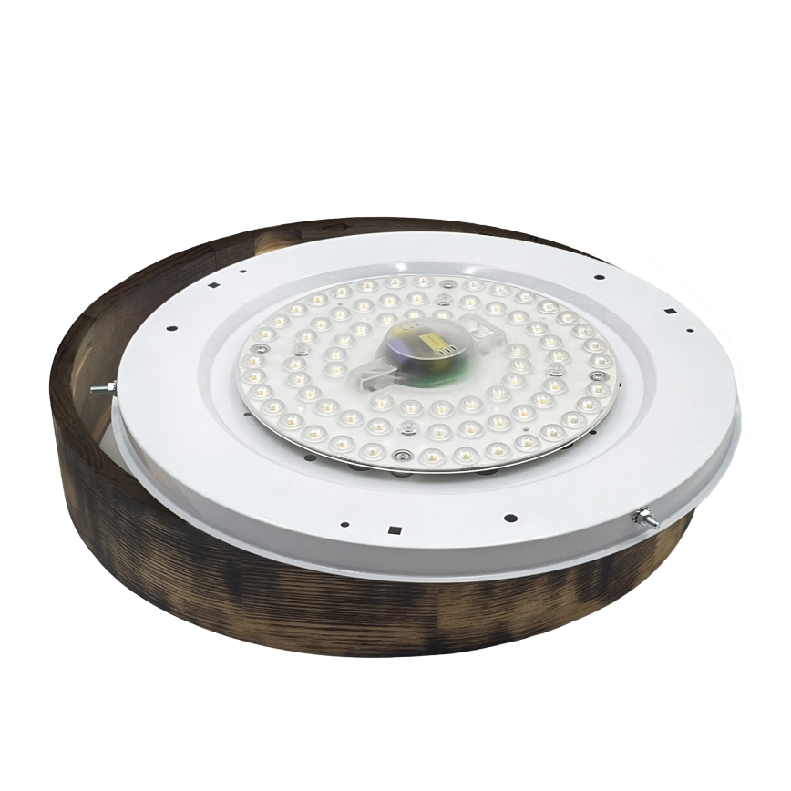 Brilagi - CARVALHO SMOKEY LED Ceiling Light, 36W, 230V, Oak, Ø 47.5 cm
