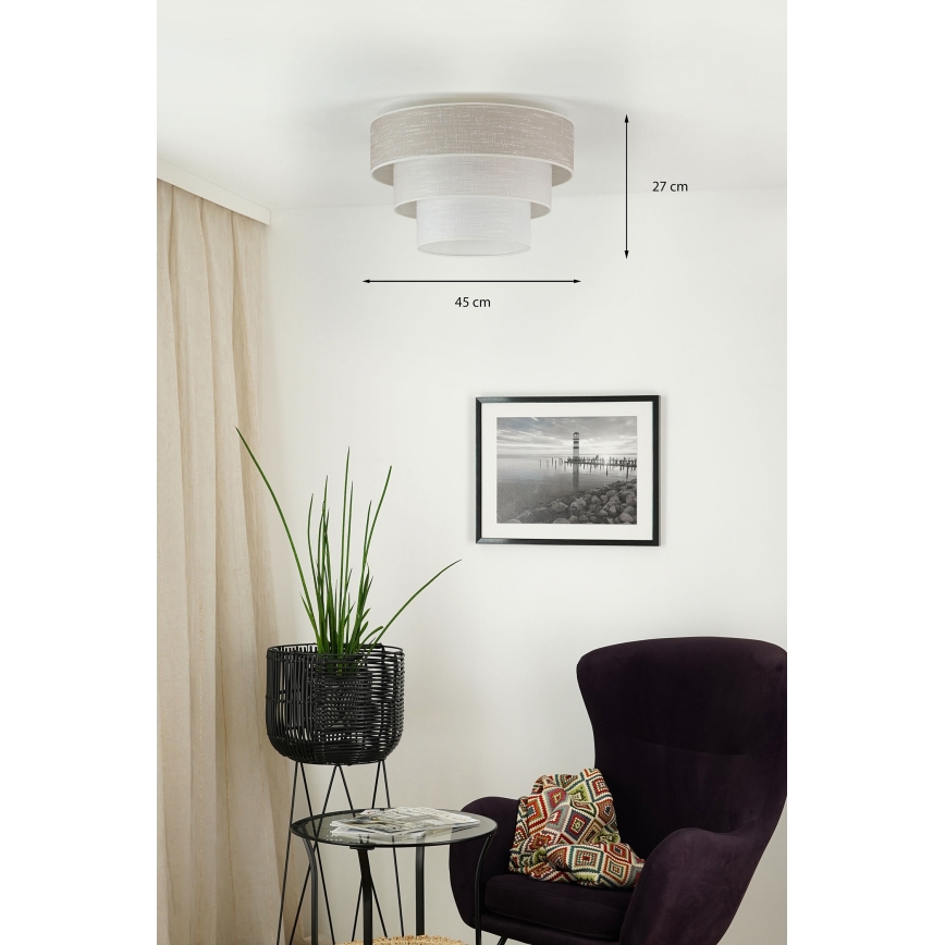 Brilagi - Ceiling light ALASKA LUNETA 1xE27/15W/230V d. 45 cm grey/creamy