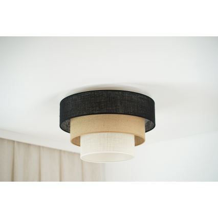 Brilagi - Ceiling light ASPEN LUNETA 1xE27/15W/230V d. 45 cm black/beige/creamy