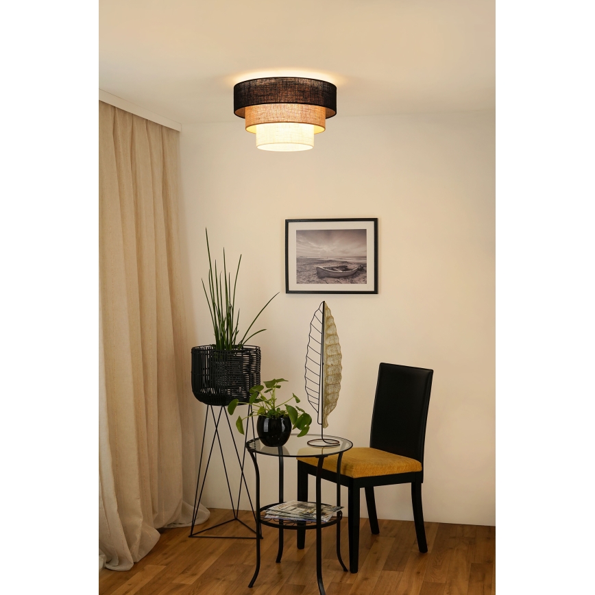 Brilagi - Ceiling light ASPEN LUNETA 1xE27/15W/230V d. 45 cm black/beige/creamy