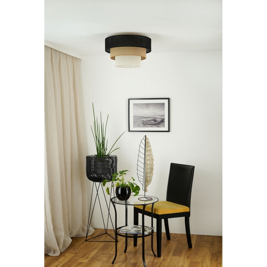 Brilagi - Ceiling light ASPEN LUNETA 1xE27/15W/230V d. 45 cm black/beige/creamy