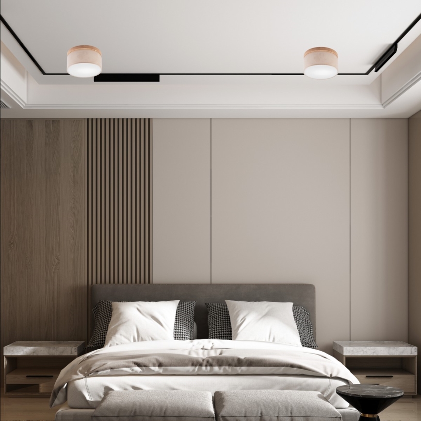 Brilagi - Ceiling light BELLADONNA 1xE27/15W/230V d. 30 cm beige/oak