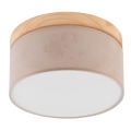 Brilagi - Ceiling light BELLADONNA 1xE27/15W/230V d. 30 cm beige/pine