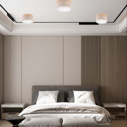 Brilagi - Ceiling light BELLADONNA 1xE27/15W/230V d. 30 cm beige/pine