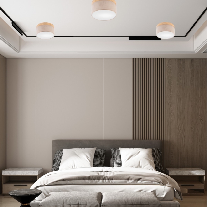 Brilagi - Ceiling light BELLADONNA 1xE27/15W/230V d. 30 cm beige/pine