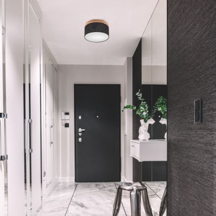 Brilagi - Ceiling light BELLADONNA 1xE27/15W/230V d. 30 cm black/oak