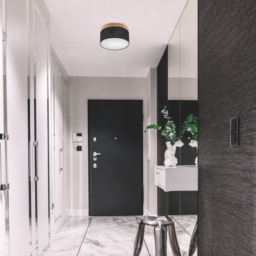 Brilagi - Ceiling light BELLADONNA 1xE27/15W/230V d. 30 cm black/oak