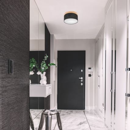 Brilagi - Ceiling light BELLADONNA 1xE27/15W/230V d. 30 cm black/pine