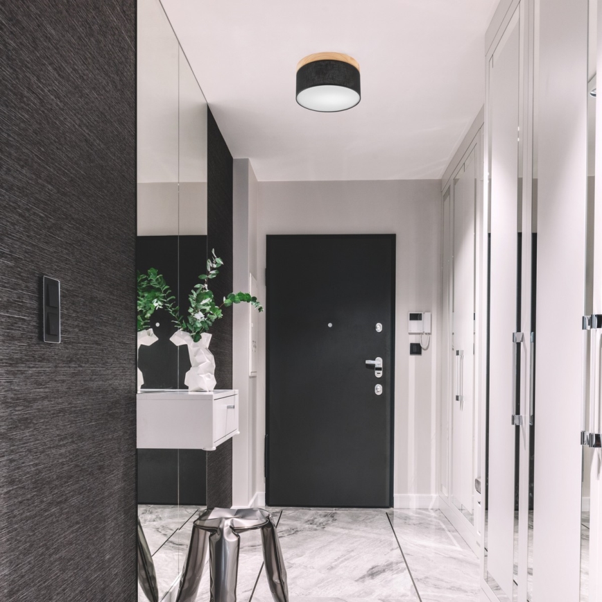 Brilagi - Ceiling light BELLADONNA 1xE27/15W/230V d. 30 cm black/pine