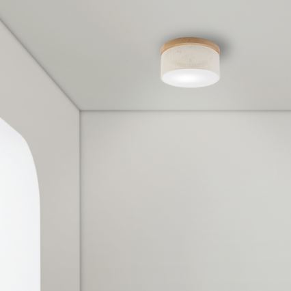 Brilagi - Ceiling light BELLADONNA 1xE27/15W/230V d. 30 cm creamy/oak