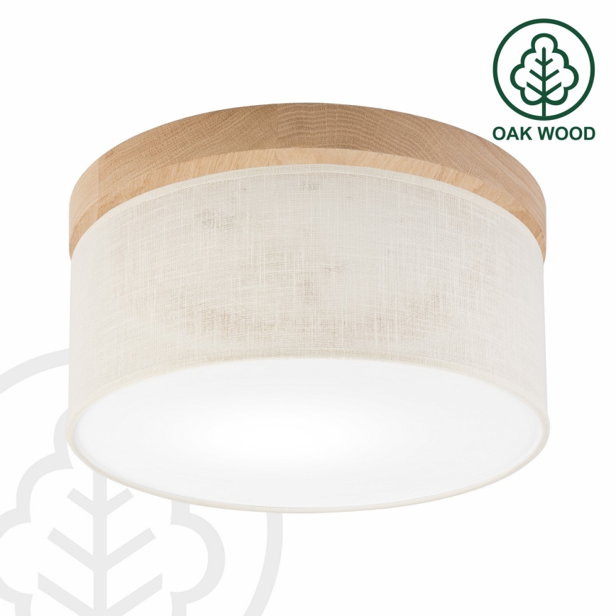 Brilagi - Ceiling light BELLADONNA 1xE27/15W/230V d. 30 cm creamy/oak