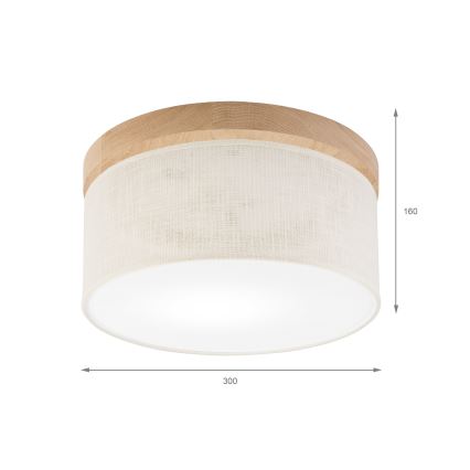 Brilagi - Ceiling light BELLADONNA 1xE27/15W/230V d. 30 cm creamy/oak