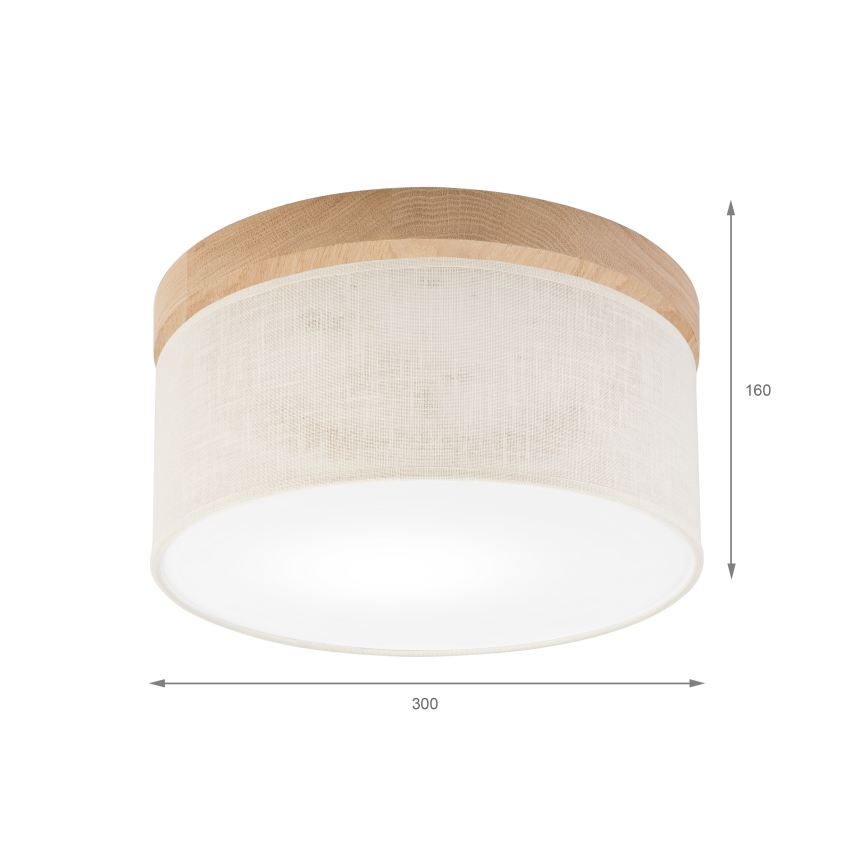 Brilagi - Ceiling light BELLADONNA 1xE27/15W/230V d. 30 cm creamy/oak