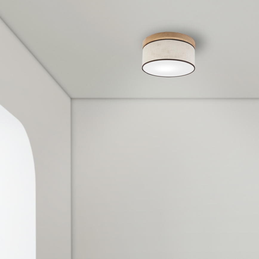 Brilagi - Ceiling light BELLADONNA 1xE27/15W/230V d. 30 cm creamy/oak