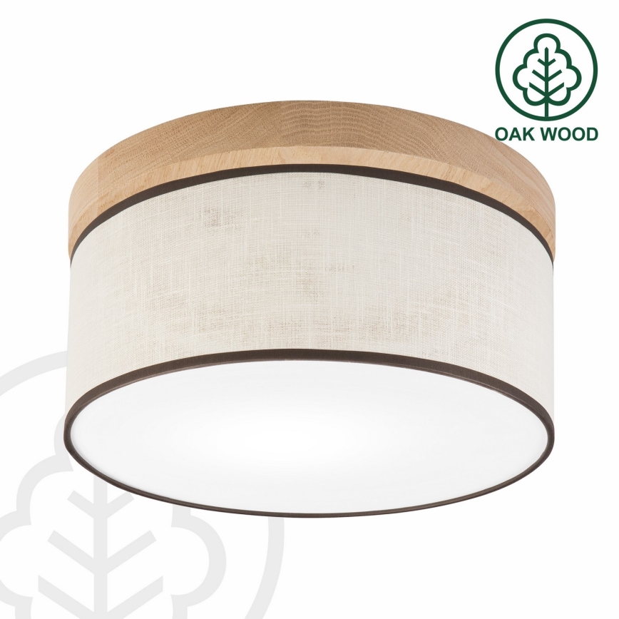 Brilagi - Ceiling light BELLADONNA 1xE27/15W/230V d. 30 cm creamy/oak