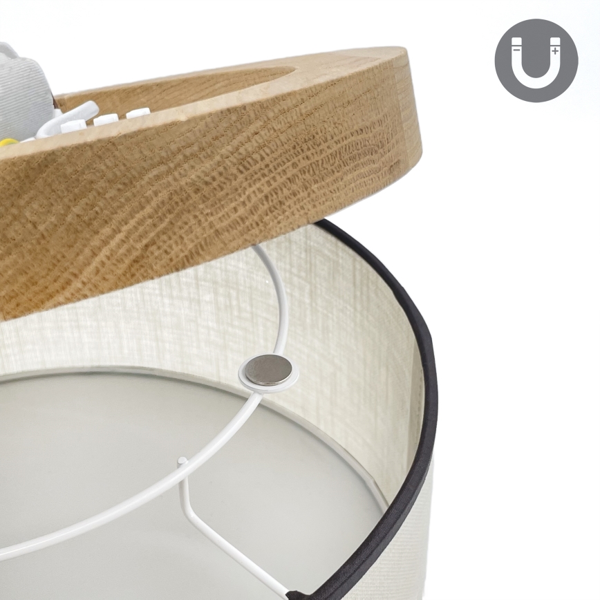 Brilagi - Ceiling light BELLADONNA 1xE27/15W/230V d. 30 cm creamy/oak