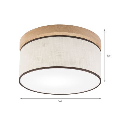 Brilagi - Ceiling light BELLADONNA 1xE27/15W/230V d. 30 cm creamy/oak