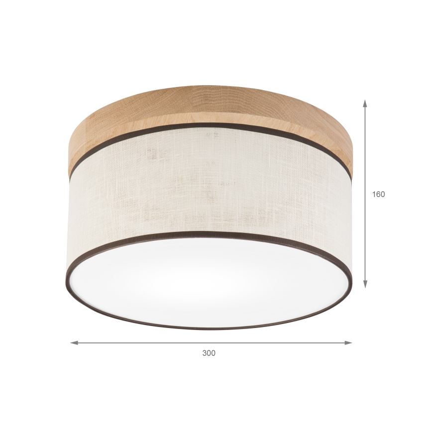 Brilagi - Ceiling light BELLADONNA 1xE27/15W/230V d. 30 cm creamy/oak