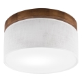 Brilagi - Ceiling light BELLADONNA 1xE27/15W/230V d. 30 cm white/oak cherry