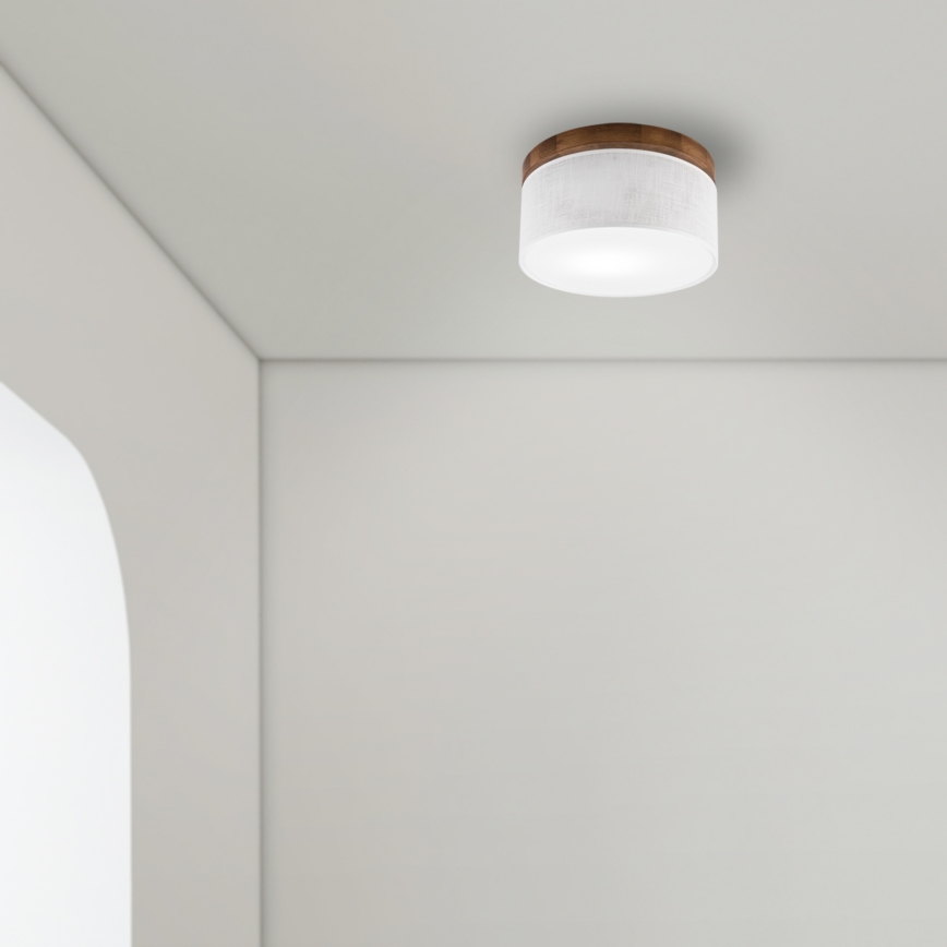 Brilagi - Ceiling light BELLADONNA 1xE27/15W/230V d. 30 cm white/oak cherry