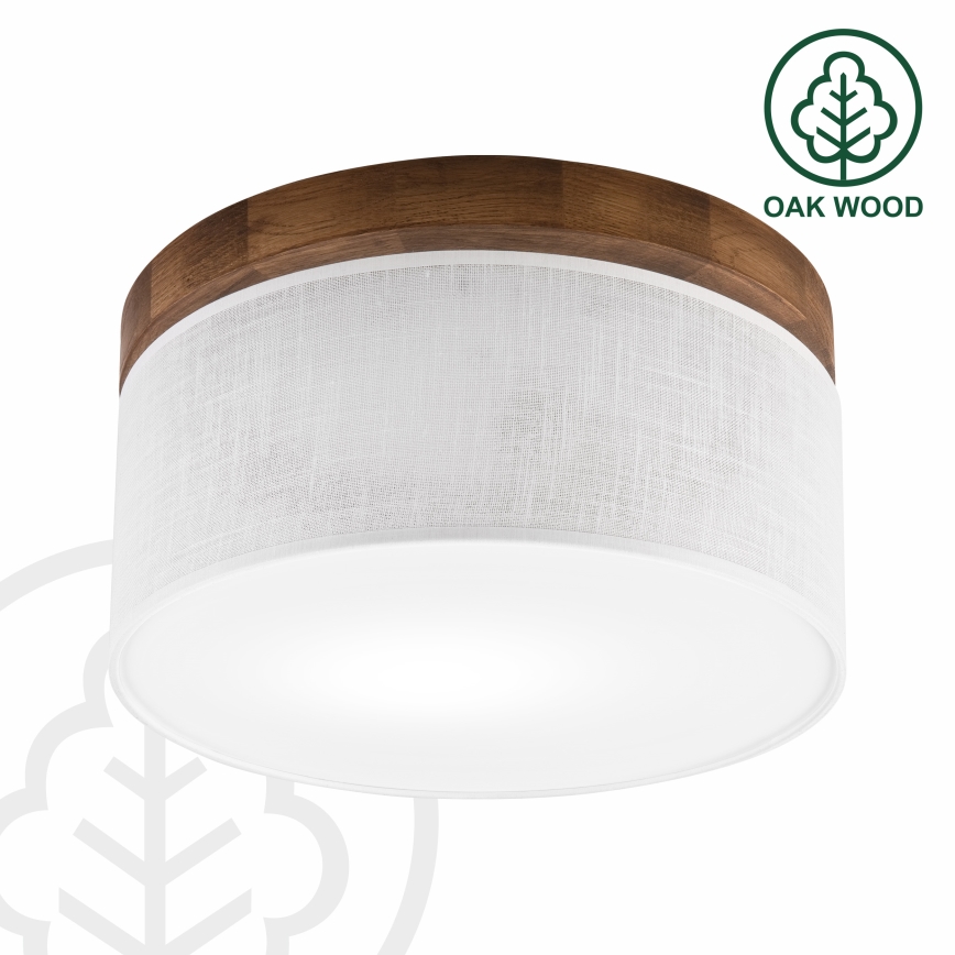Brilagi - Ceiling light BELLADONNA 1xE27/15W/230V d. 30 cm white/oak cherry