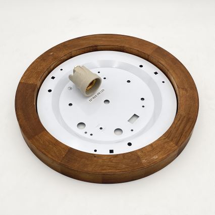 Brilagi - Ceiling light BELLADONNA 1xE27/15W/230V d. 30 cm white/oak cherry