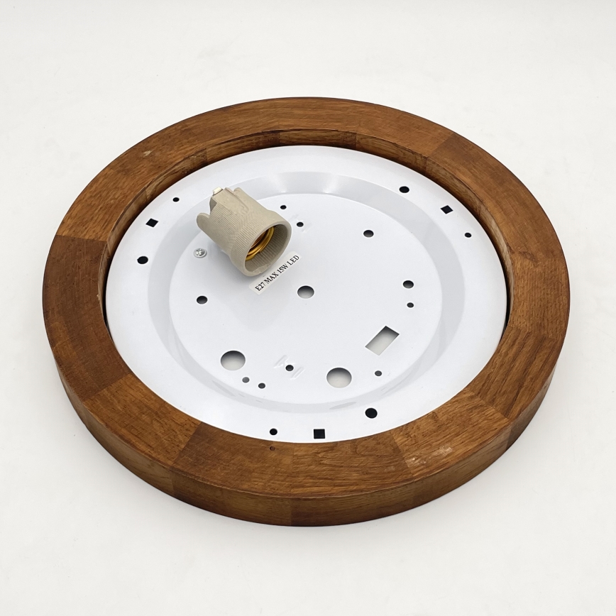 Brilagi - Ceiling light BELLADONNA 1xE27/15W/230V d. 30 cm white/oak cherry