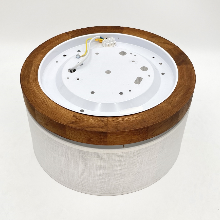 Brilagi - Ceiling light BELLADONNA 1xE27/15W/230V d. 30 cm white/oak cherry
